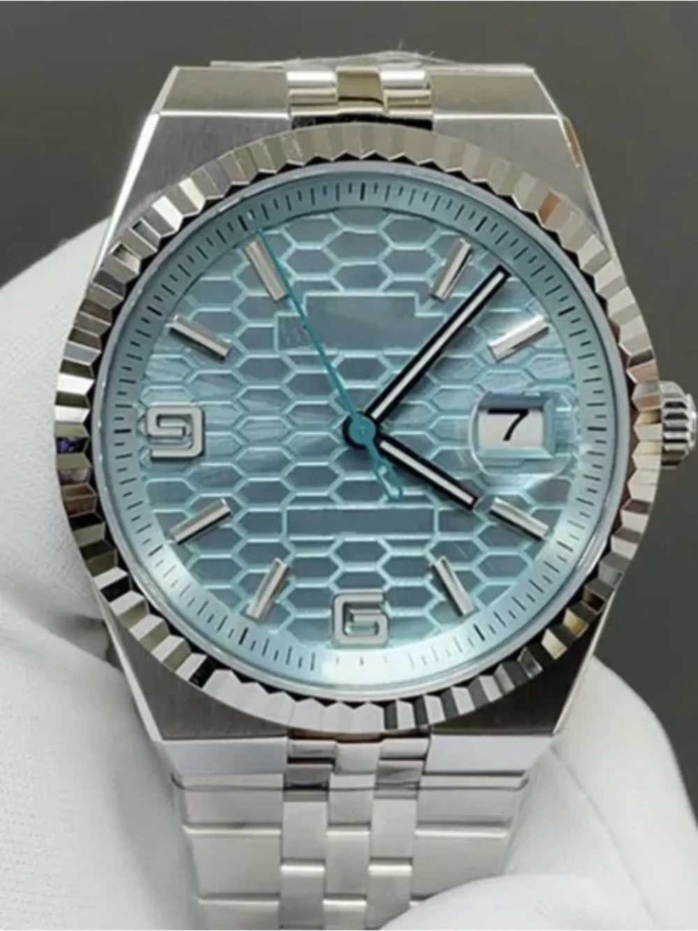 36mm luxury mens watch stainless steel automatic mechanical iced out